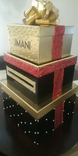 Money Cardbox Centerpiece - Gold Bling