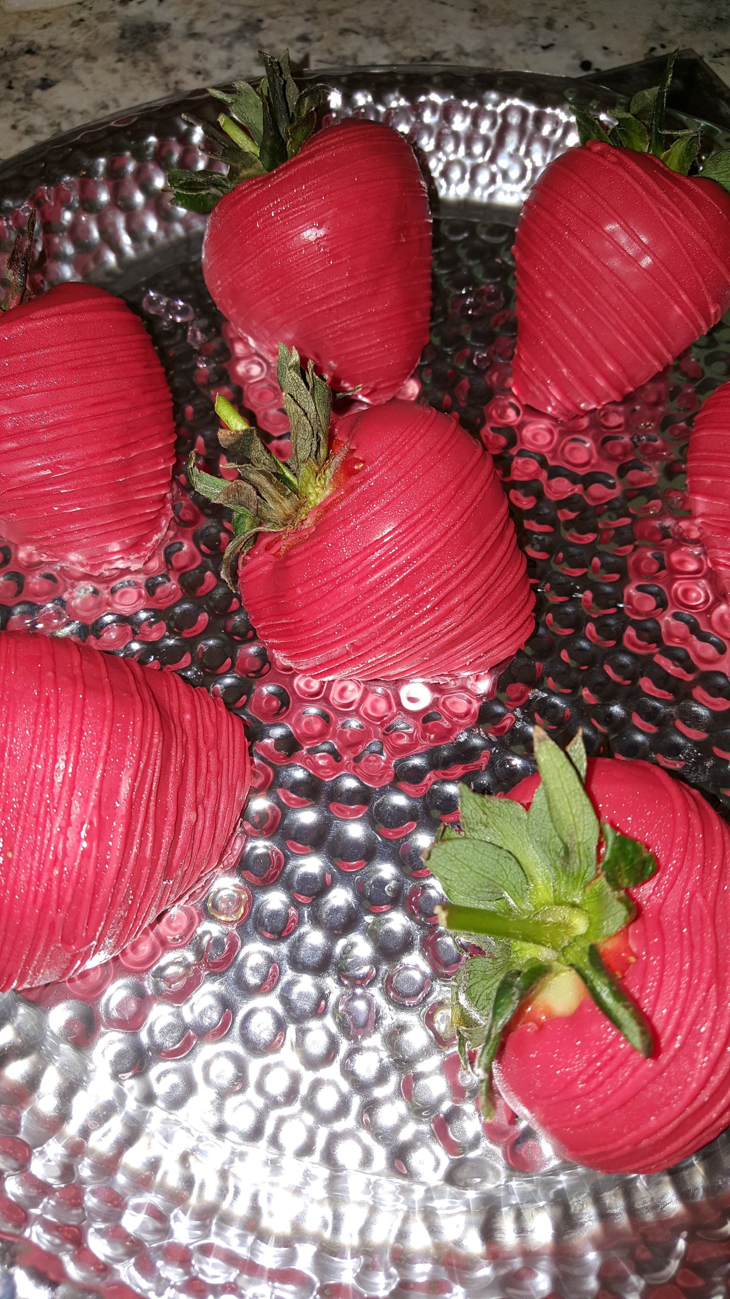 Strawberries - Chocolate Covered/Dipped (Red w/Red Drizzle)