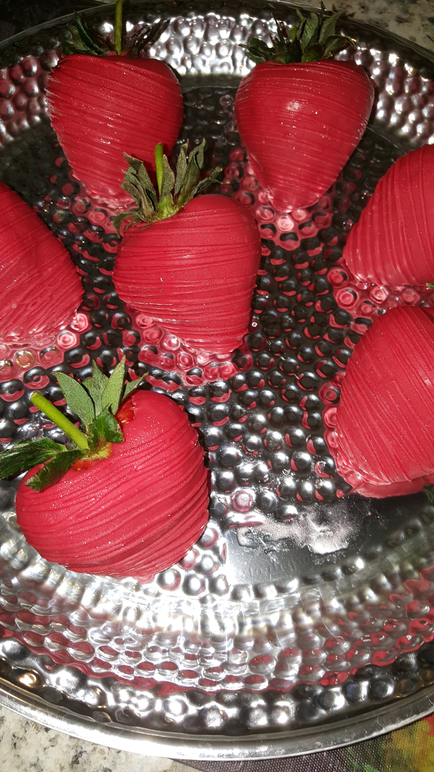 Strawberries - Chocolate Covered/Dipped (Red w/Red Drizzle)
