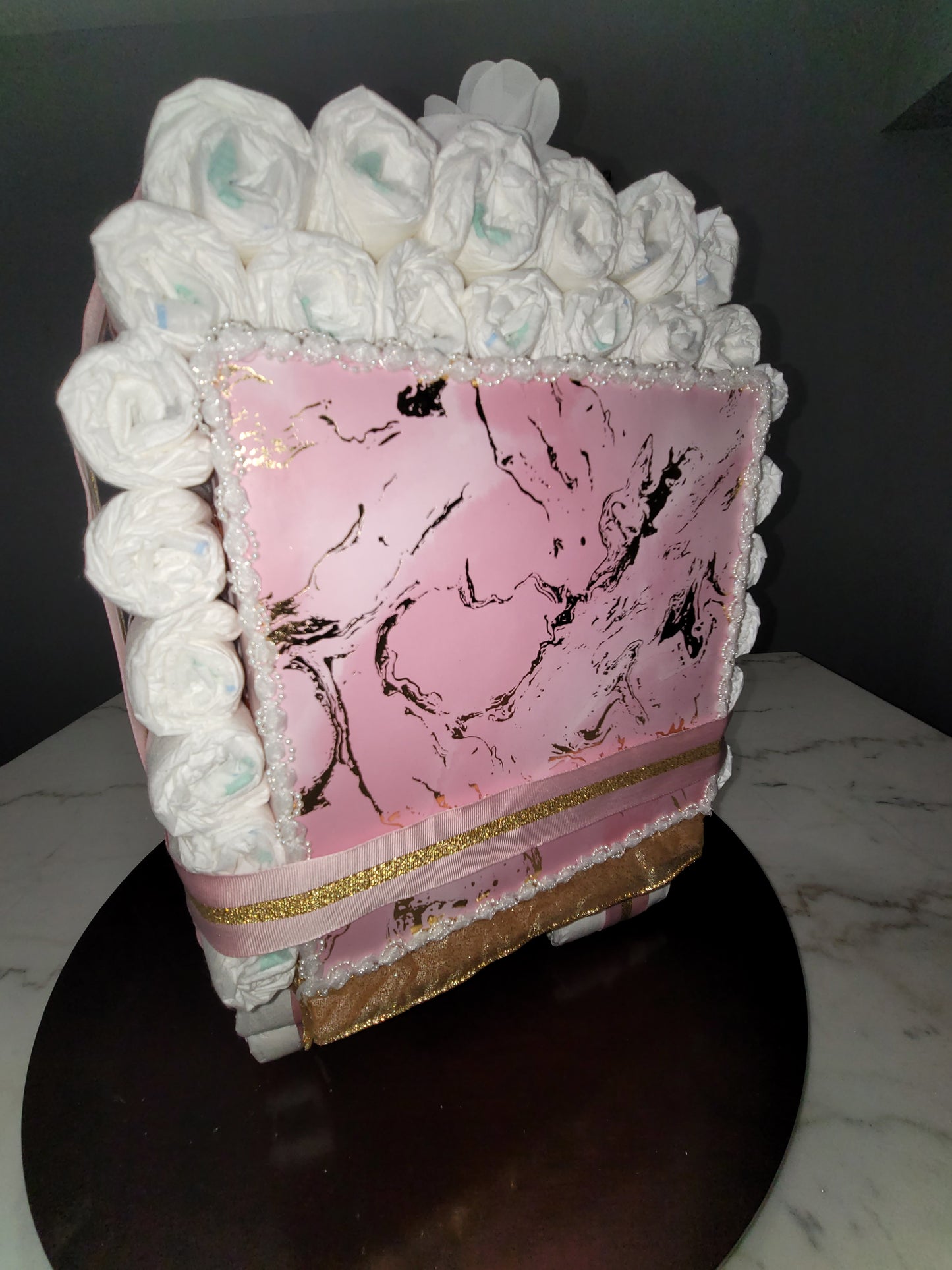 Diaper Cake - Baby Stroller (Girl)