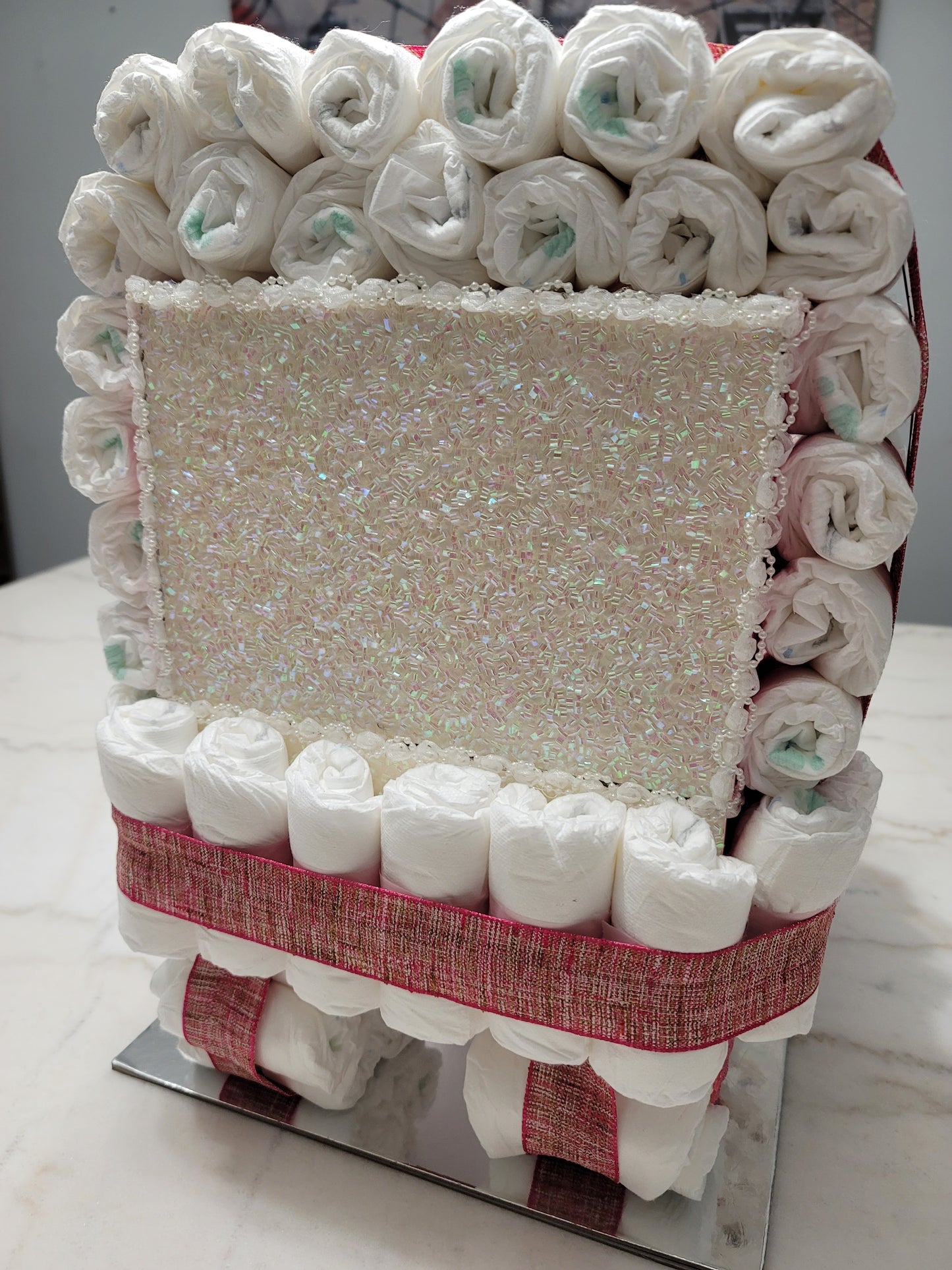 Diaper Cake - Baby Stroller (Girl)