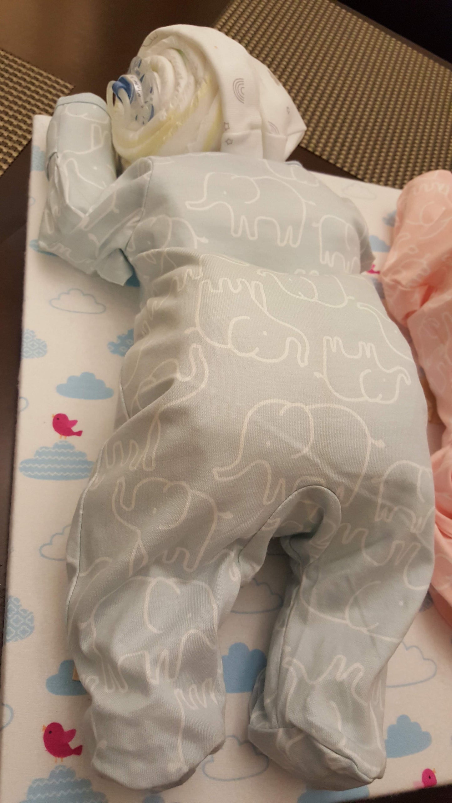 Diaper Cake - Sleeping Baby Boy