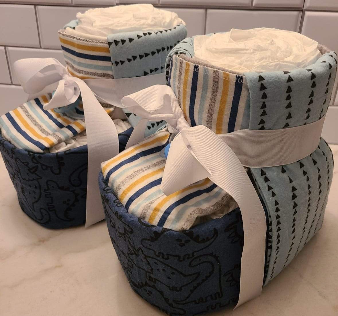 Diaper Cake - Baby Booties (Boy)