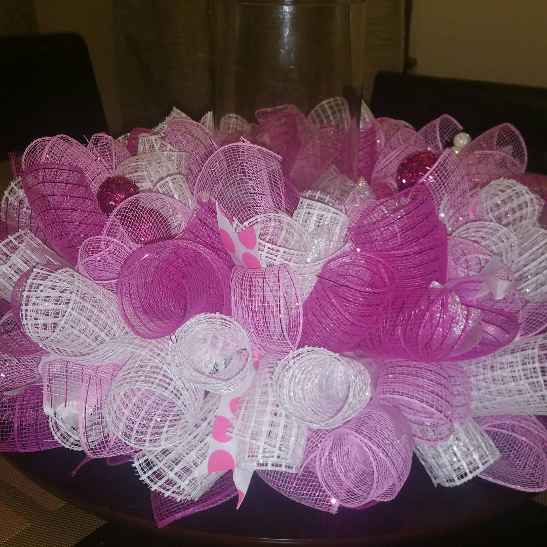 Deco Mesh Wreath Centerpiece