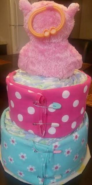 Diaper Cake - Owl Girl