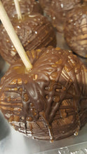 Load image into Gallery viewer, Apples – Chocolate Covered/Dipped (Caramel Drizzle)
