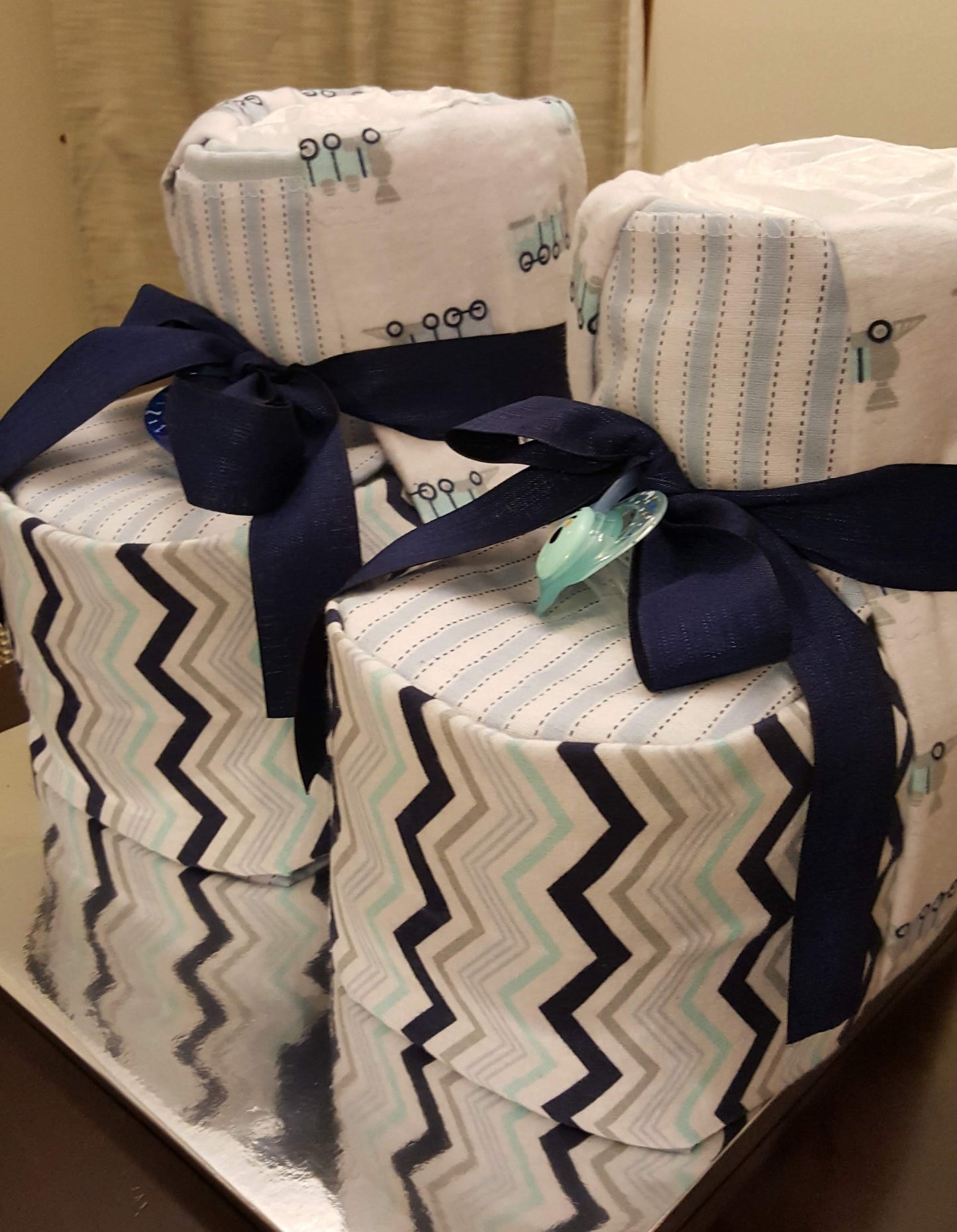 Diaper Cake - Baby Booties (Boy)