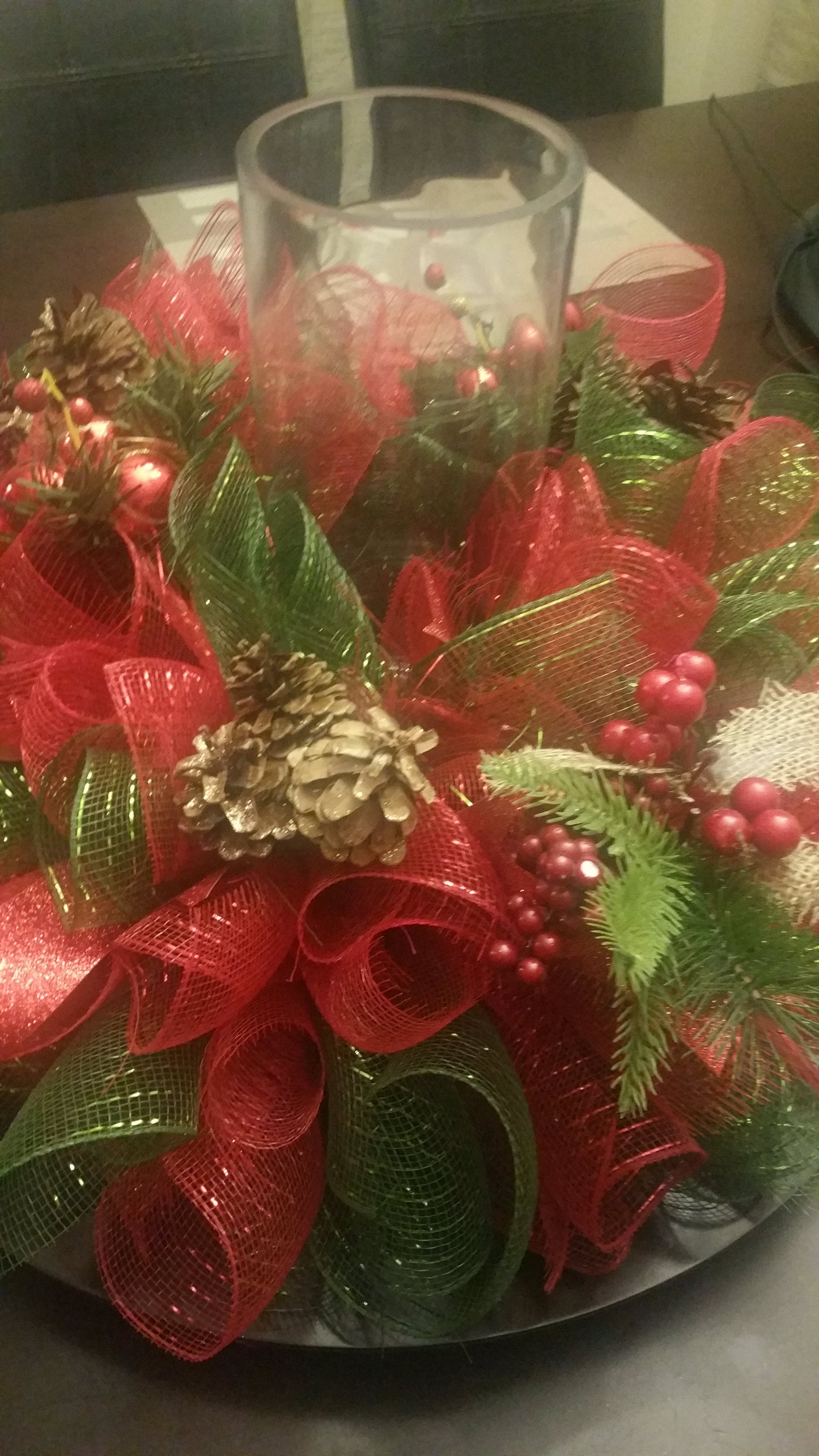 Deco Mesh Wreath Centerpiece