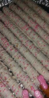 Pretzel Rods - Chocolate Covered/Dipped (Baby Shower)