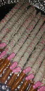 Pretzel Rods - Chocolate Covered/Dipped (Baby Shower)