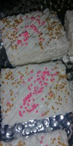 Rice Krispie Treats - Chocolate Covered/Dipped (Baby Shower White, Pink & Gold)