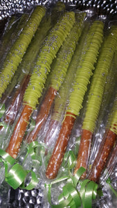 Pretzel Rods - Chocolate Covered/Dipped (Lime Green)