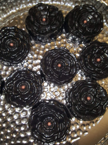 Oreo Cookies - Chocolate Covered/Dipped (Rose Shape, Black)