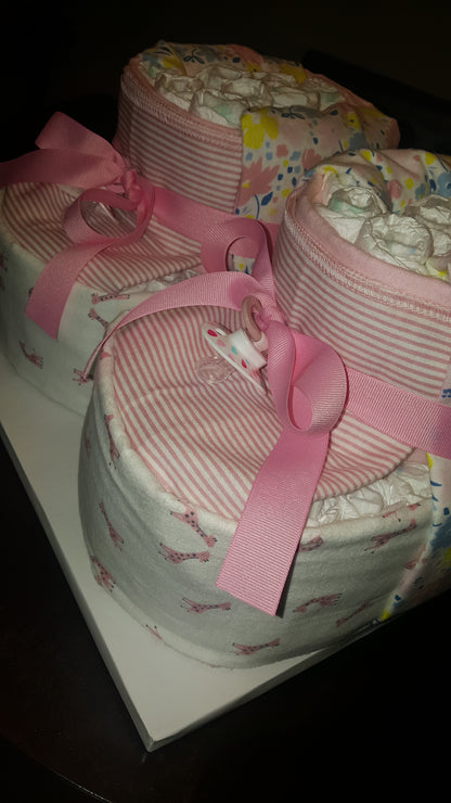 Diaper Cake - Baby Booties (Girl)