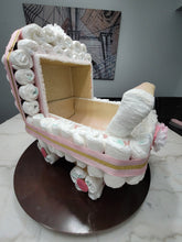 Load image into Gallery viewer, Diaper Cake - Baby Stroller (Girl)
