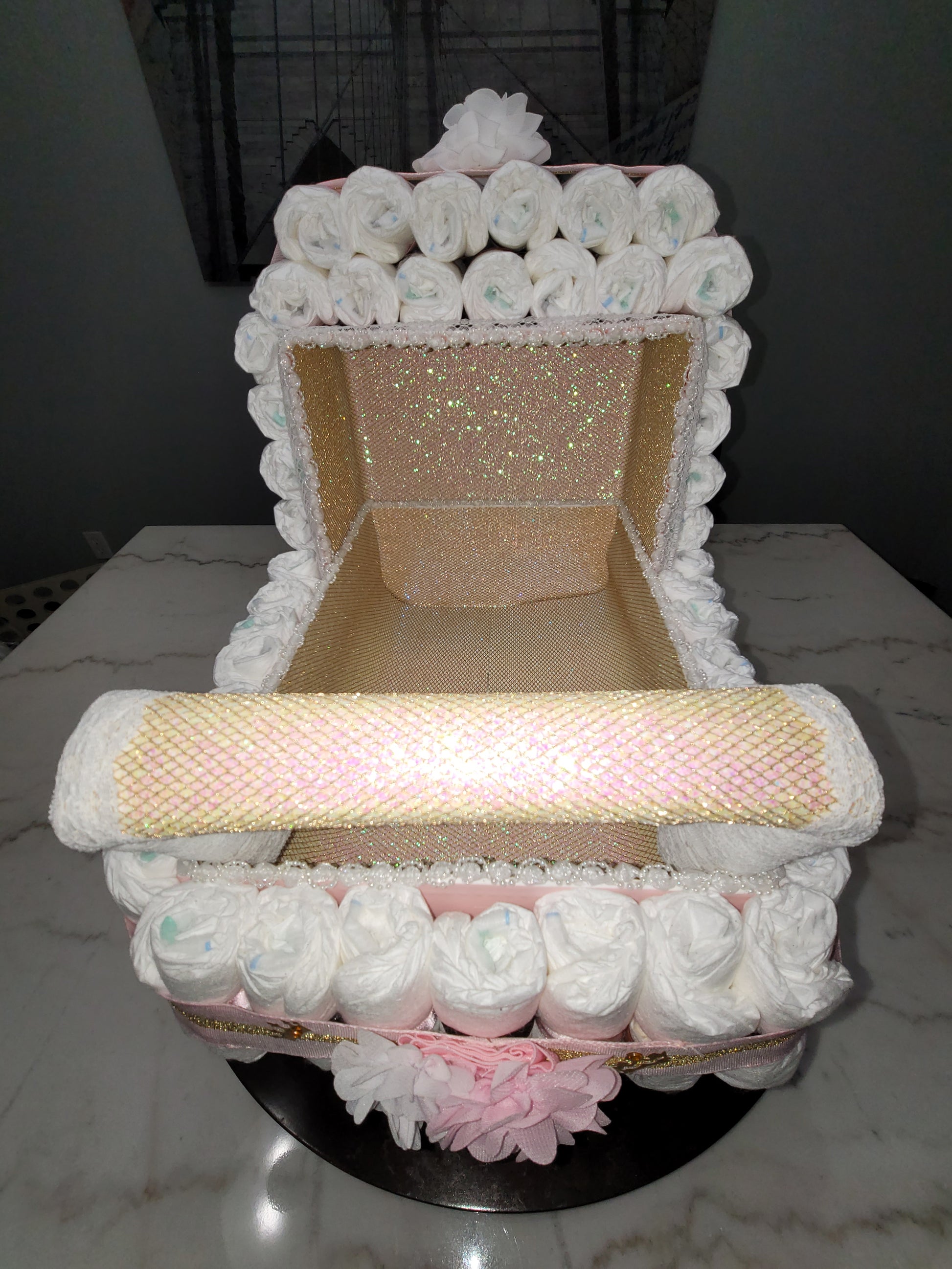 diaper stroller for baby shower Diaper Cake
