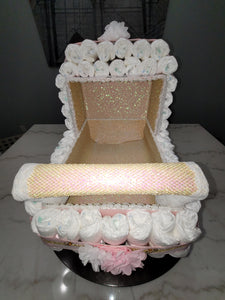 Diaper Cake - Baby Stroller (Girl)