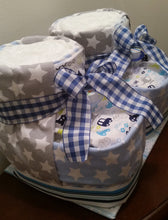 Load image into Gallery viewer, Diaper Cake - Baby Booties (Boy)
