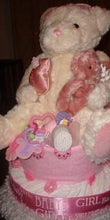 Load image into Gallery viewer, Diaper Cake - Pink Teddy (Girl)
