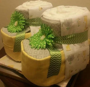 Diaper Cake - Baby Booties (Neutral)