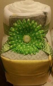 Diaper Cake - Baby Booties (Neutral)
