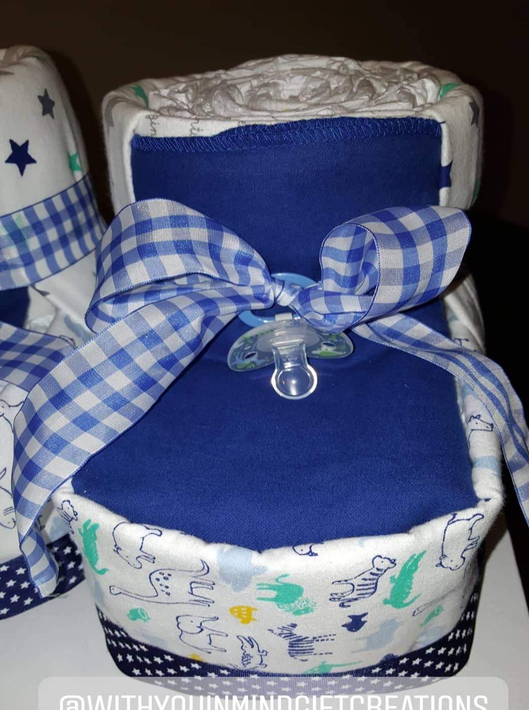 Diaper Cake - Baby Booties (Boy)