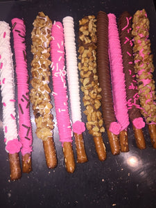 Pretzel Rods - Chocolate Covered/Dipped (Breast Cancer)