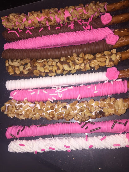 Pretzel Rods - Chocolate Covered/Dipped (Breast Cancer)