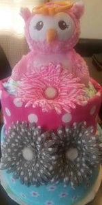Diaper Cake - Owl Girl