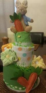 Diaper Cake - Peter-the-Rabbit Topsy Turvy