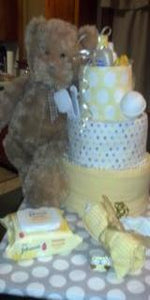 Diaper Cake - Brown Teddy (Neutral)