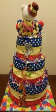 Load image into Gallery viewer, Diaper Cake - Clown/Circus
